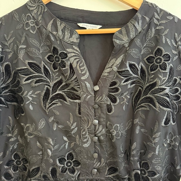 John Mark Black Lace Midi Dress Size XL - Picture 7 of 14